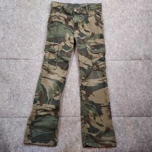 Wrangler Camo Cargo Jeans Boys Size 10 Regular Adjustable Waist Army Gorpcore